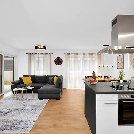 شقة Inhome Parken - Kueche - Tv - Terrasse - Balkon كْرايلتْسهايم
