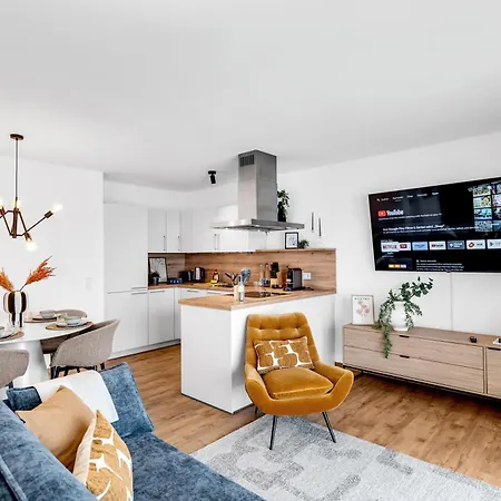 Inhome Parken - Kueche - Tv - Terrasse - Balkon 아파트 *
