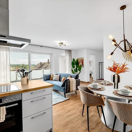 Inhome Parken - Kueche - Tv - Terrasse - Balkon 아파트